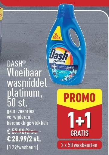 Vloeibaar wasmiddel platinum, 50st.