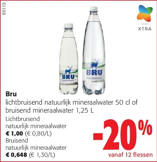 Bru Lichtbruisend natuurlijk mineraalwater