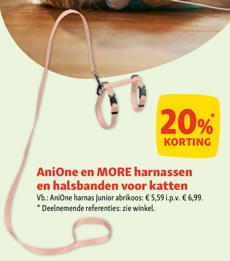 AniOne en MORE harnassen en halsbanden voor katten