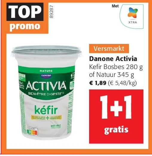 Danone Activia Kefir Bosbes 280 g of Natuur 345 g