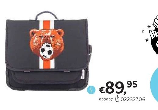 JACK PIERS CARTABLE PARIS LARGE SOCCER BEAR