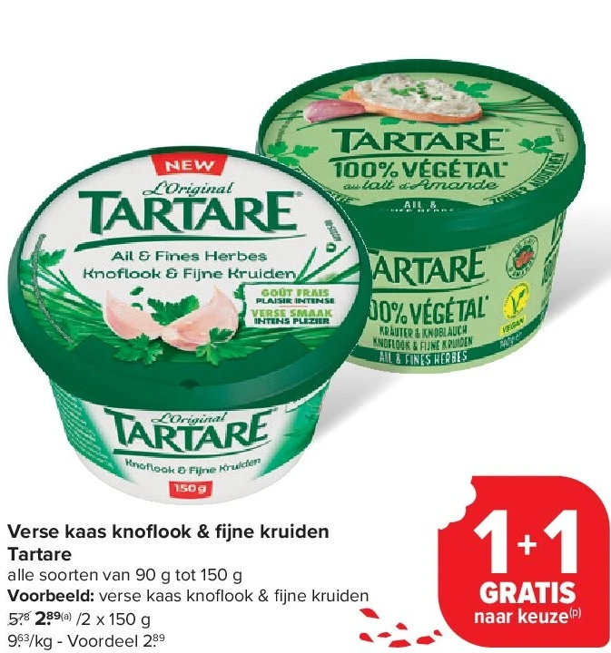 Verse kaas knofl ook & fi jne kruiden Tartare