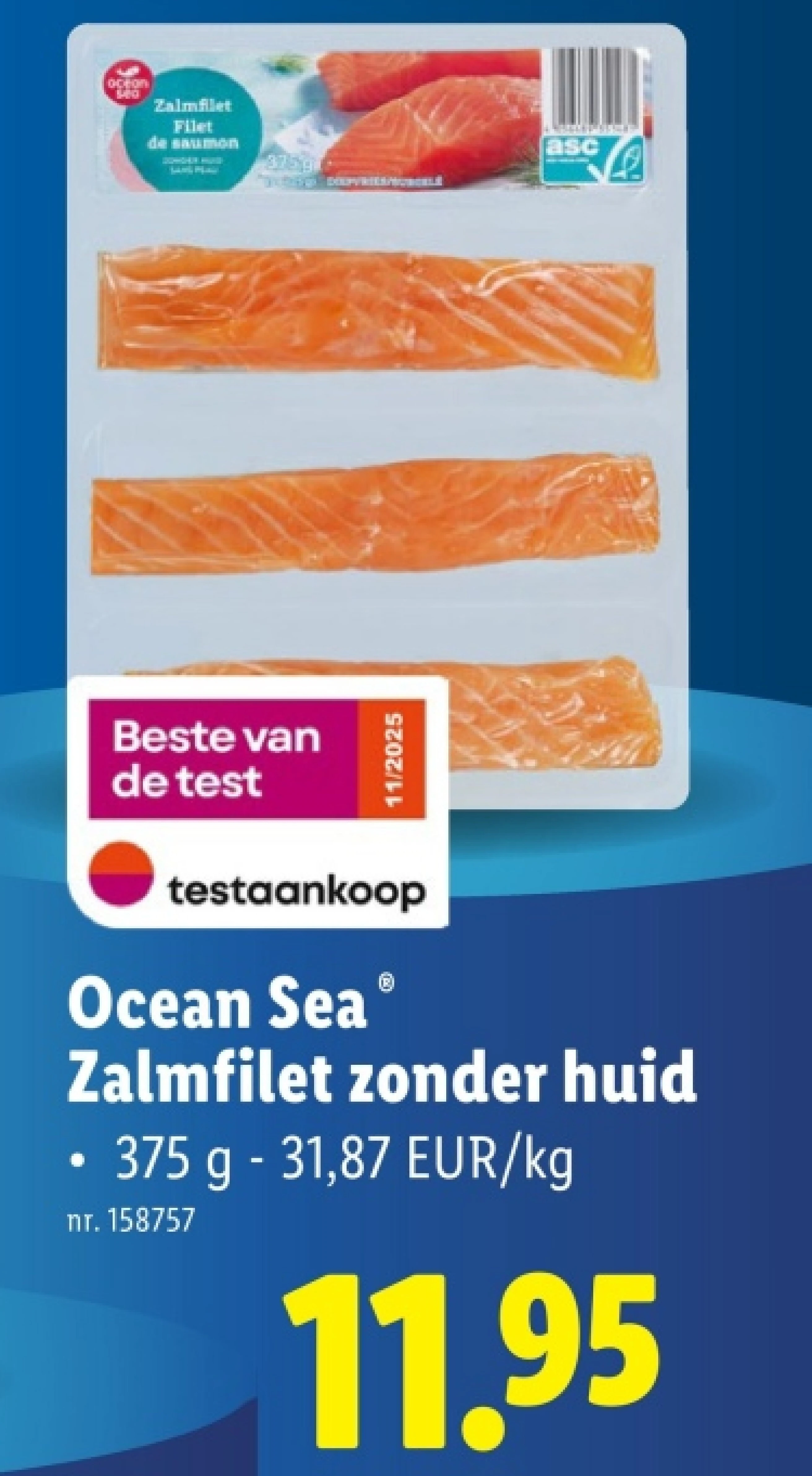 Zalmfilet zonder huid