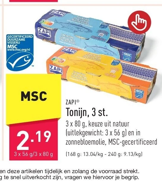Tonijn, 3 st.