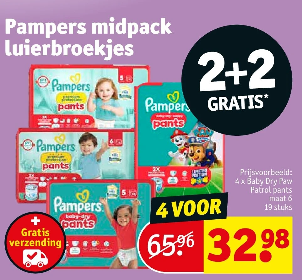 Pampers midpack luierbroekjes