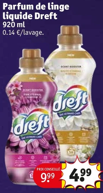 Parfum de linge liquide Dreft 920 ml