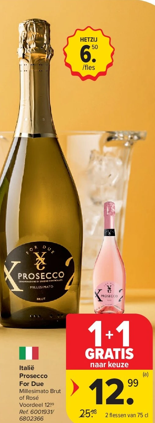 Italië Prosecco For Due
