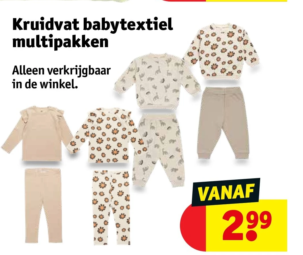 Kruidvat babytextiel multipakken