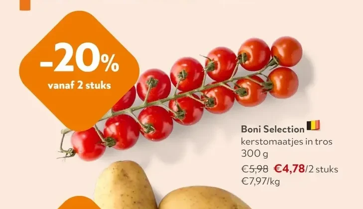 Boni Selection kerstomaatjes in tros 300 g