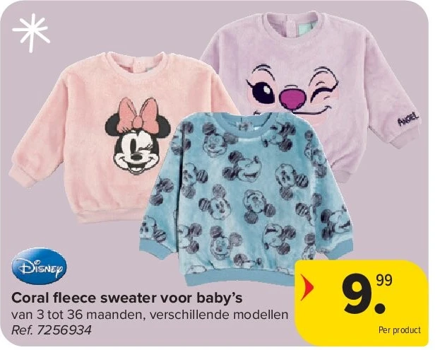 Coral fl eece sweater voor baby’s