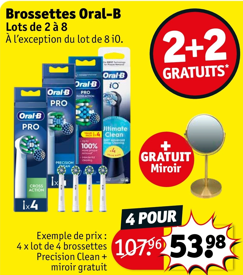 Brossettes Oral-B 4 POUR