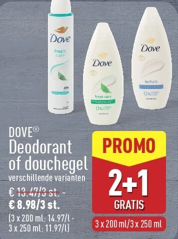 Deodorant of douchegel