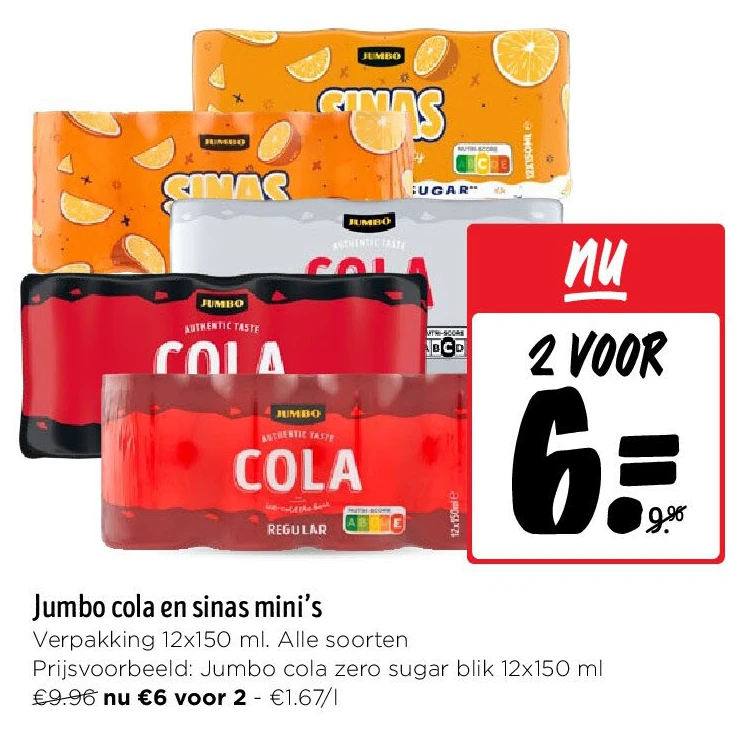 Jumbo cola en sinas mini’s