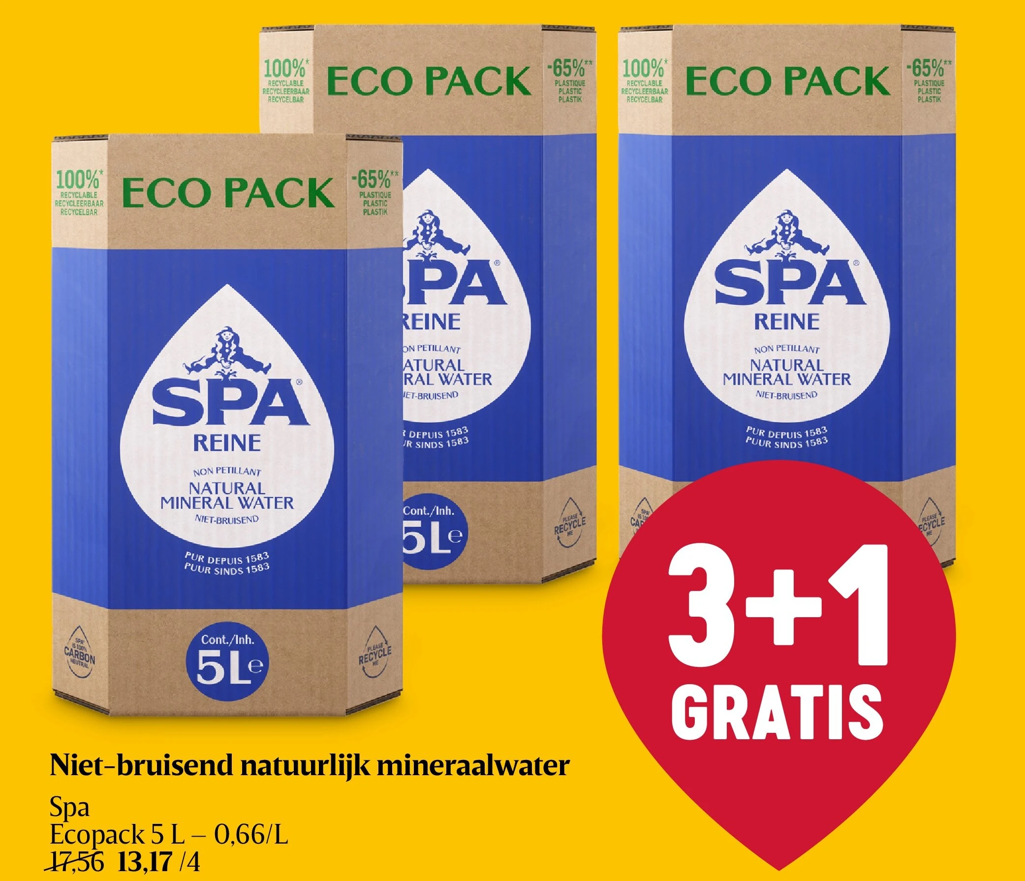 Niet-bruisend natuurlijk mineraalwater