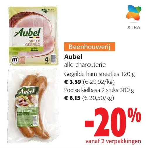 Aubel Gegrilde ham sneetjes 120 g