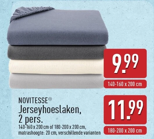Jerseyhoeslaken, 2pers.