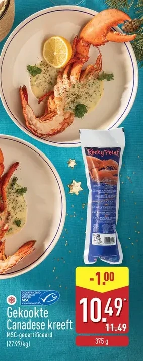 Gekookte Canadese kreeft