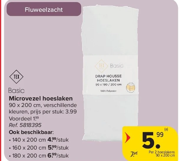 Microvezel hoeslaken