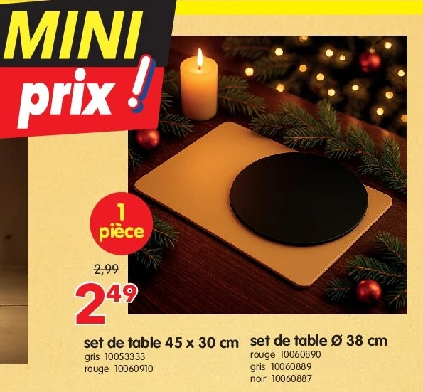 set de table 45 x 30 cm