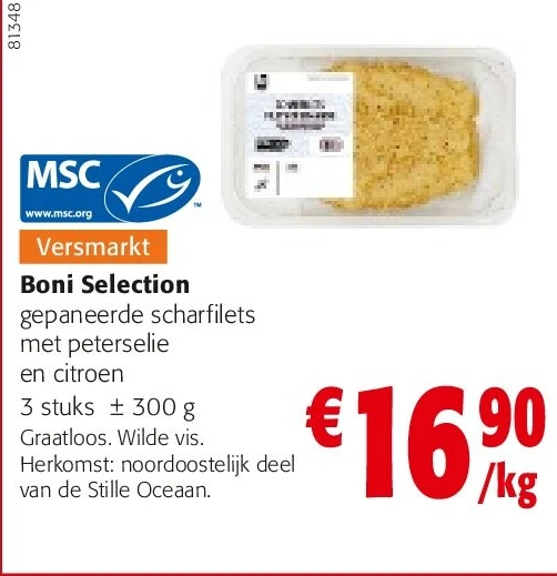 Boni Selection gepaneerde scharfilets met peterselie en citroen