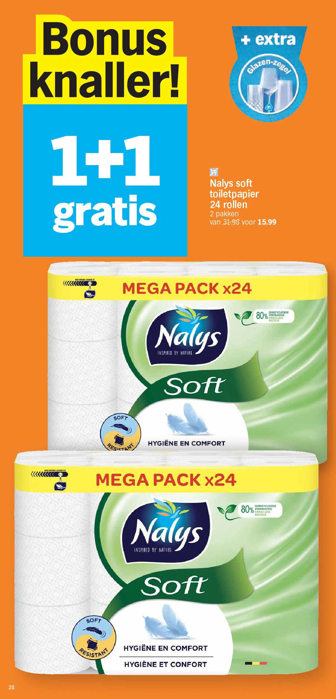 Nalys soft toiletpapier 24 rollen