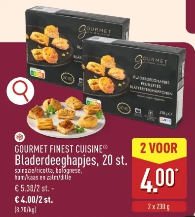 Bladerdeeghapjes, 20 st.