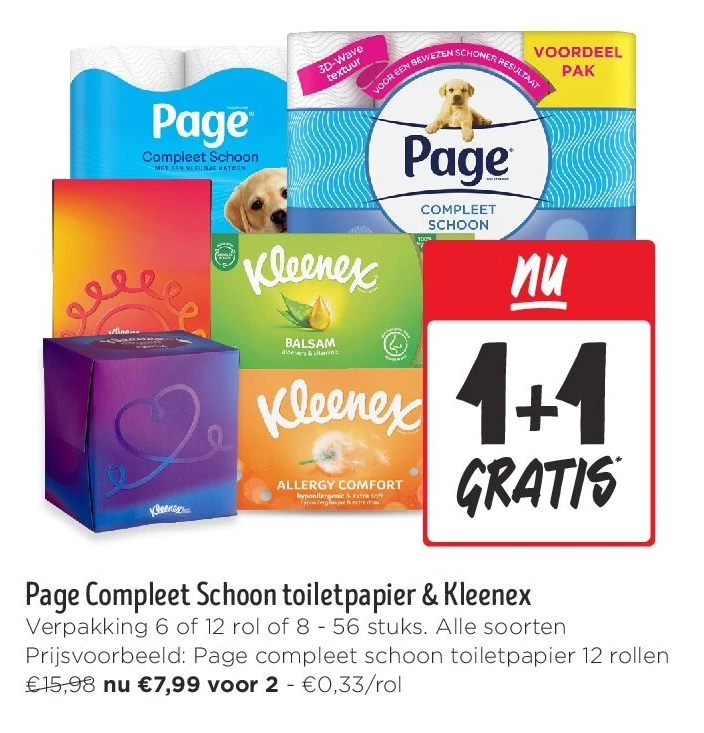 Page Compleet Schoon toiletpapier & Kleenex