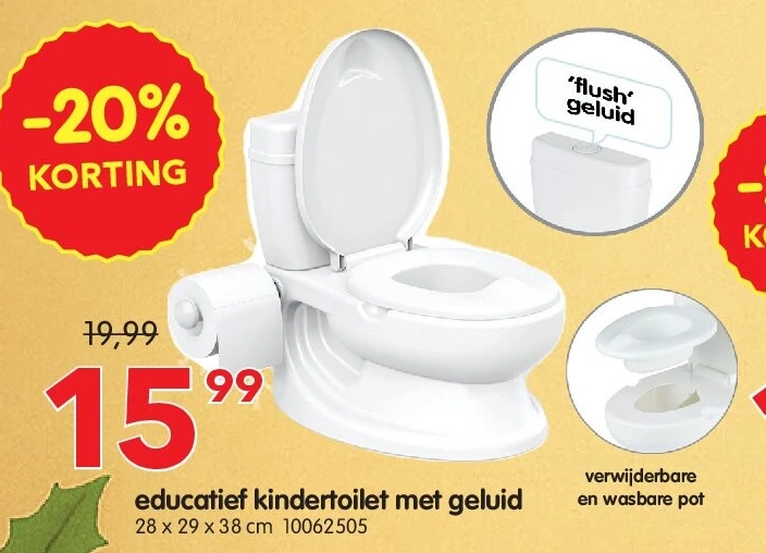 educatief kindertoilet met geluid