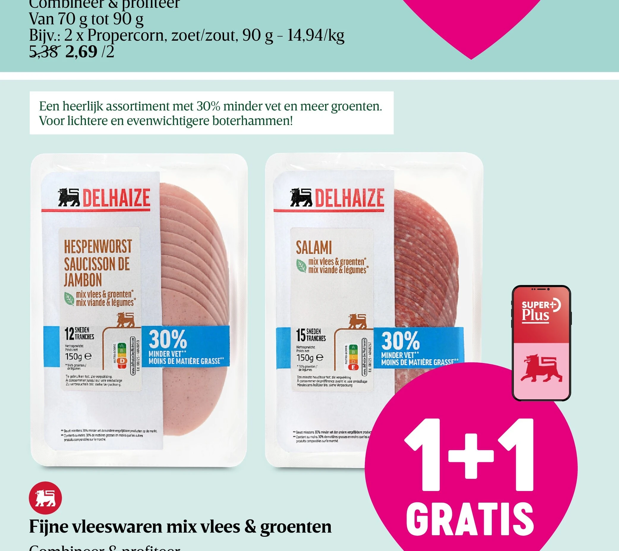 Fijne vleeswaren mix vlees & groenten