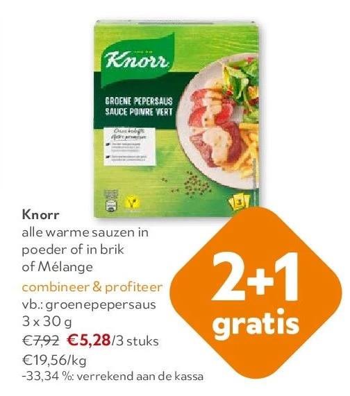 Knorr alle warme sauzen in poeder of in brik