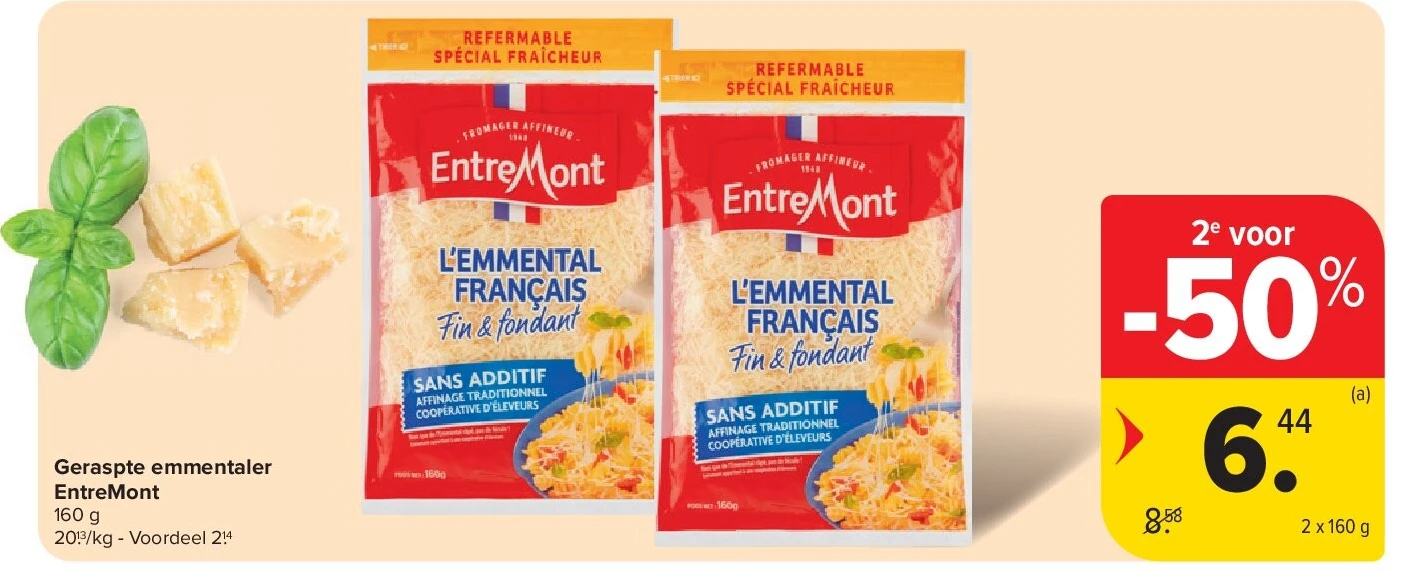 Geraspte emmentaler EntreMont