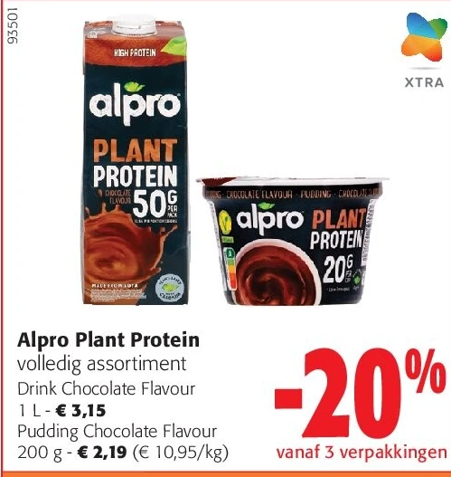 Alpro Plant Protein Drink Chocolate Flavour 1 L