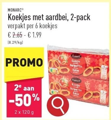 Koekjes met aardbei, 2-pack