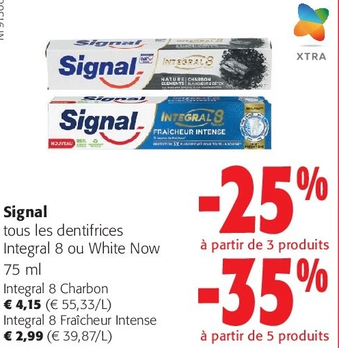 Signal tous les dentifrices Integral 8