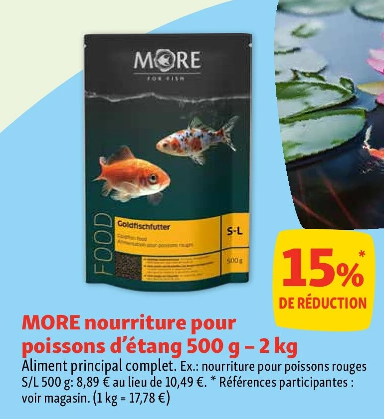 MORE nourriture pour poissons d’étang 500 g - 2 kg