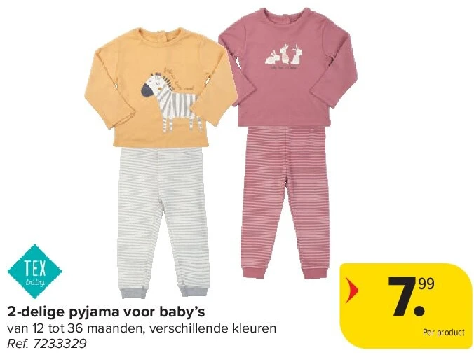 2-delige pyjama voor baby’s