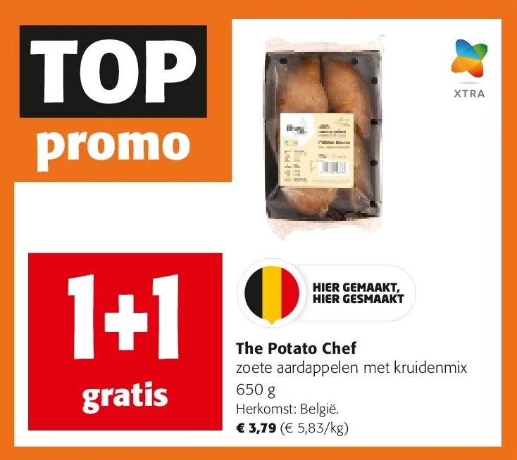 The Potato Chef zoete aardappelen met kruidenmix 650 g
