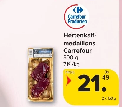 Hertenkalfmedaillons Carrefour