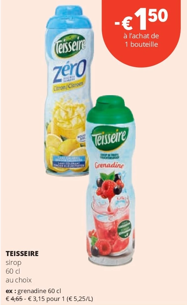 TEISSEIRE sirop 60 cl