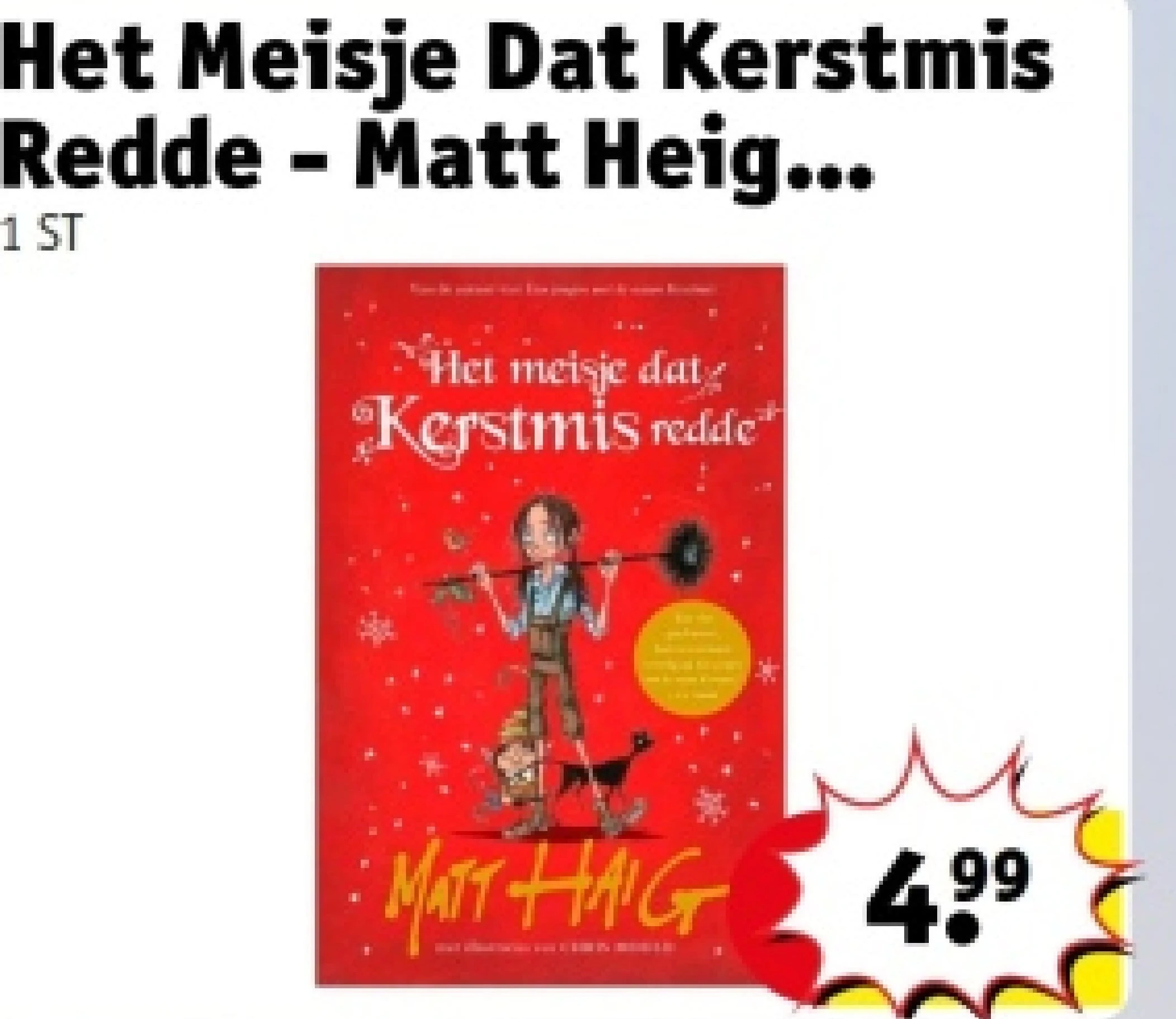 Het Meisje Dat Kerstmis Redde - Matt Heig Kinderboek
