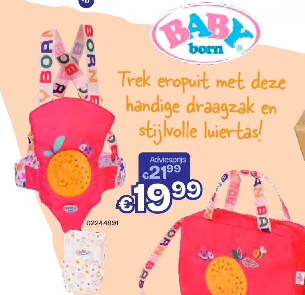 Trek eropuit met deze handige draagzak en stijlvolle luiertas