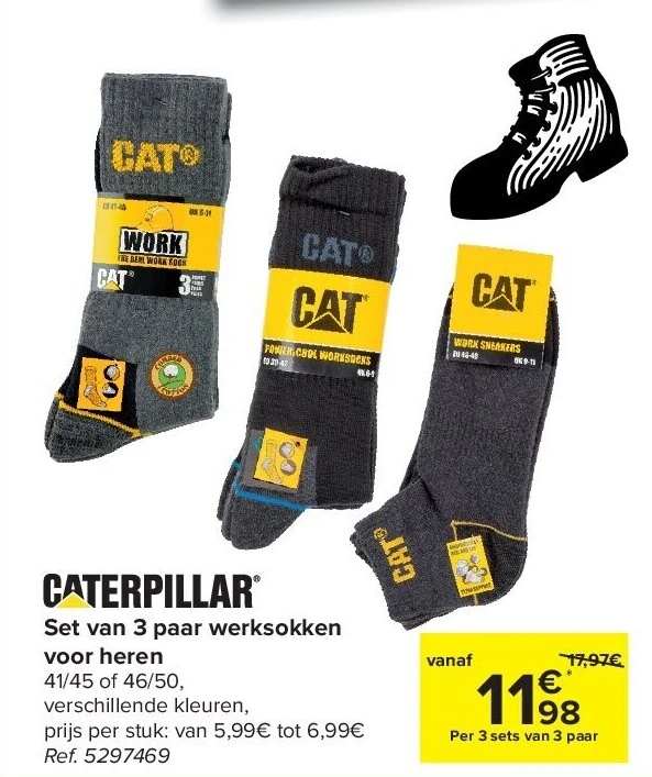 Set van 3 paar werksokken voor heren