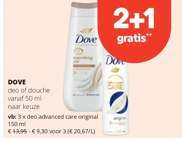 DOVE deo advanced care original 150 ml