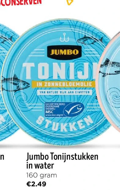 Jumbo Tonijnstukken in water