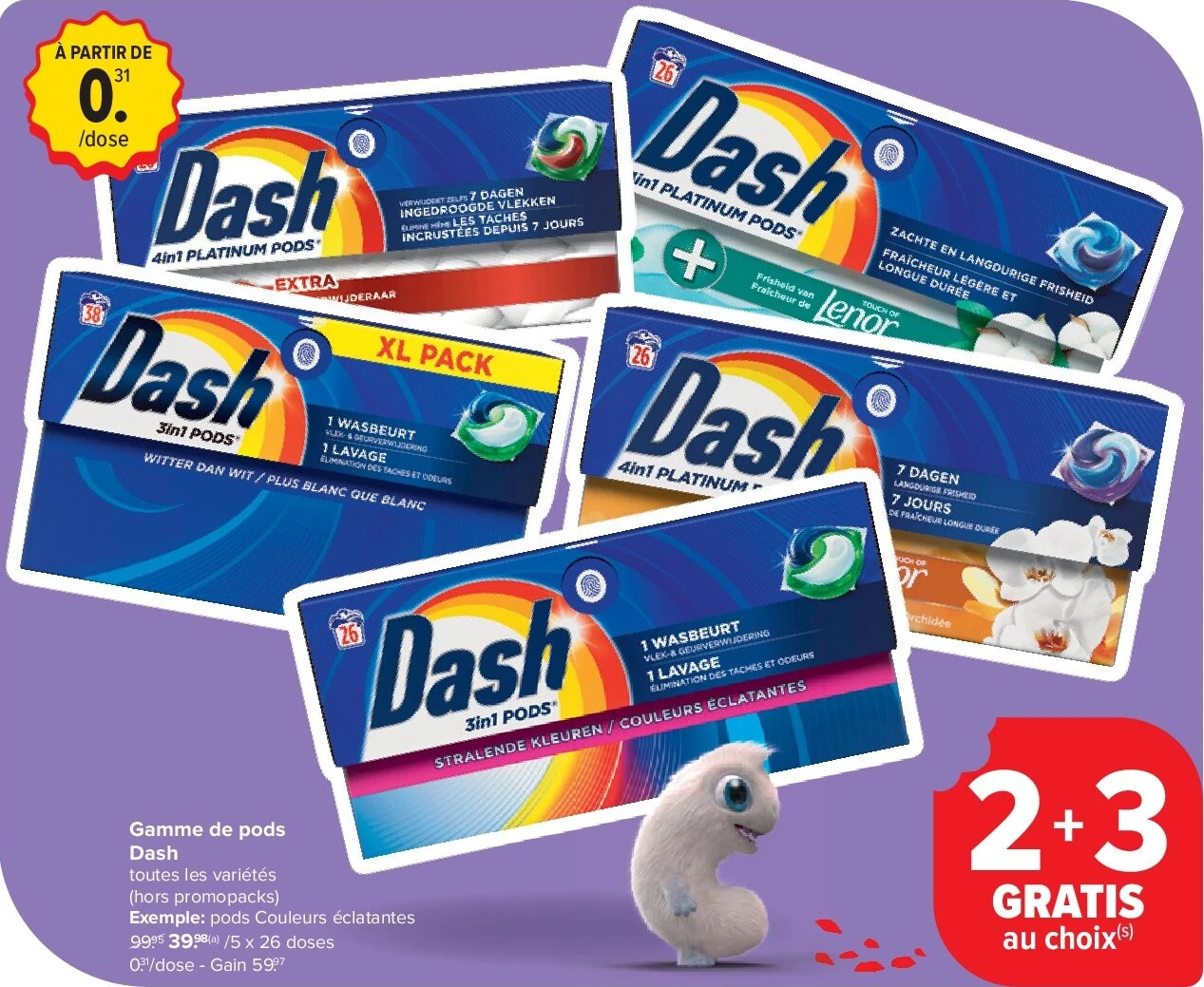 Gamme de pods Dash 5 x 26 doses