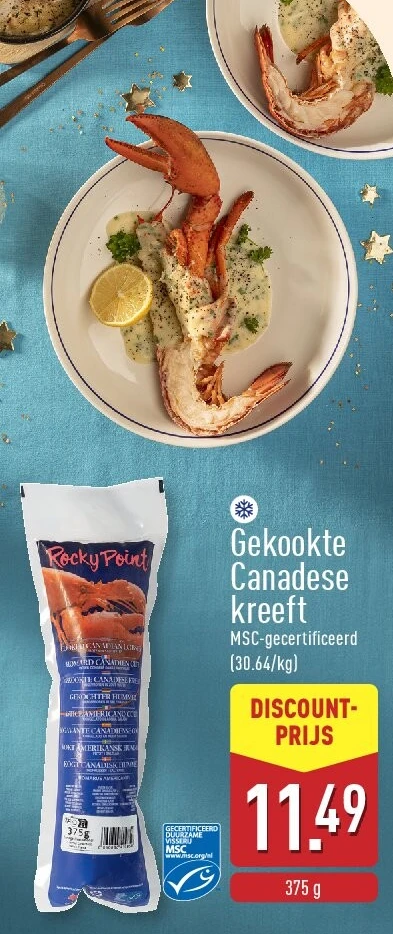 Gekookte Canadese kreeft