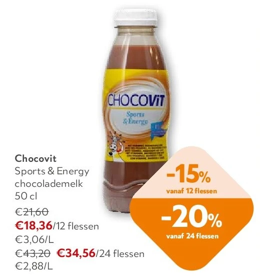 Chocovit Sports & Energy chocolademelk 50 cl