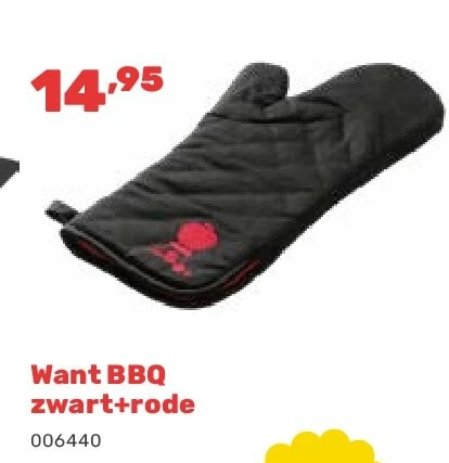 Want BBQ zwart+rode