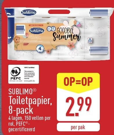 Toiletpapier, 8-pack