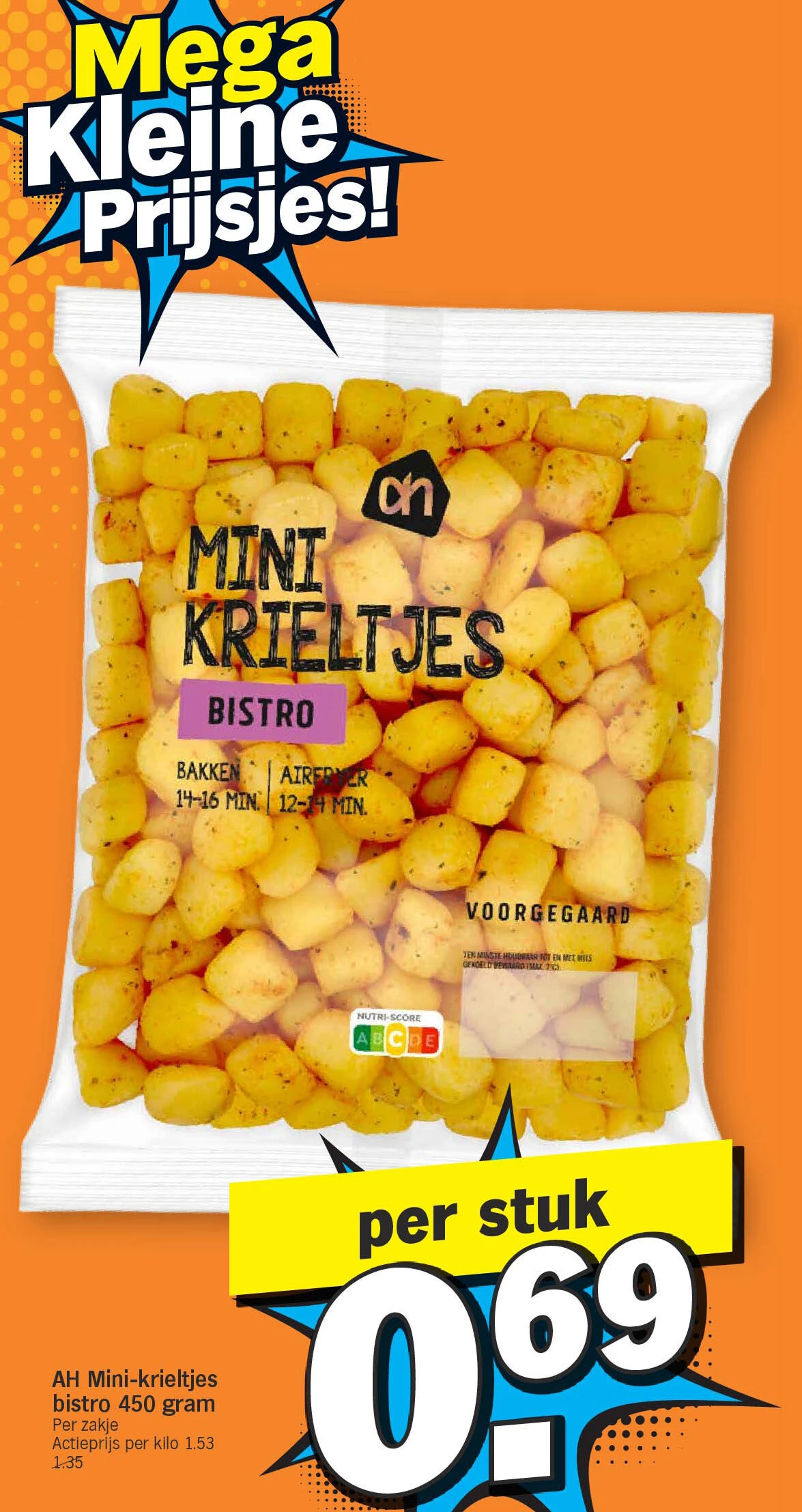 AH Mini-krieltjes bistro 450 gram